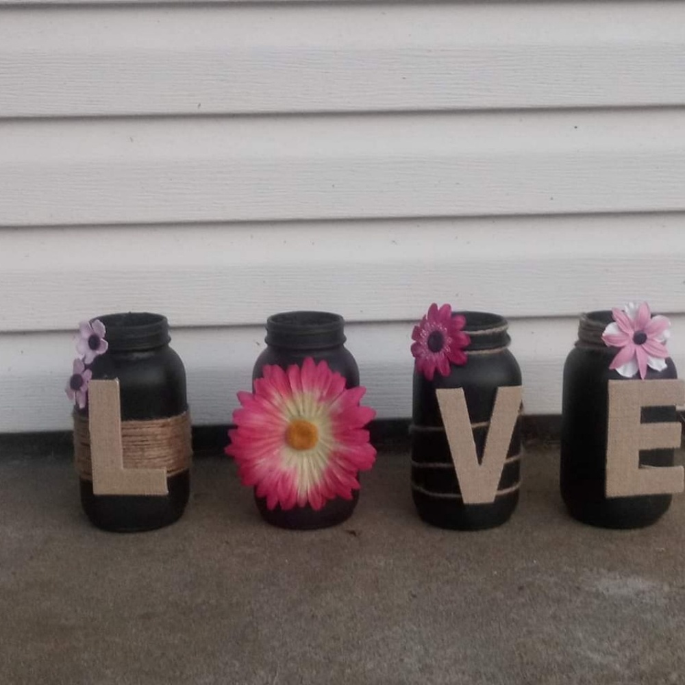 Love decorative  jars home decor